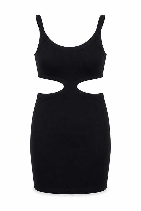 Motel Womens Black Cotton Bodycon Size S Scoop Neck Pullover