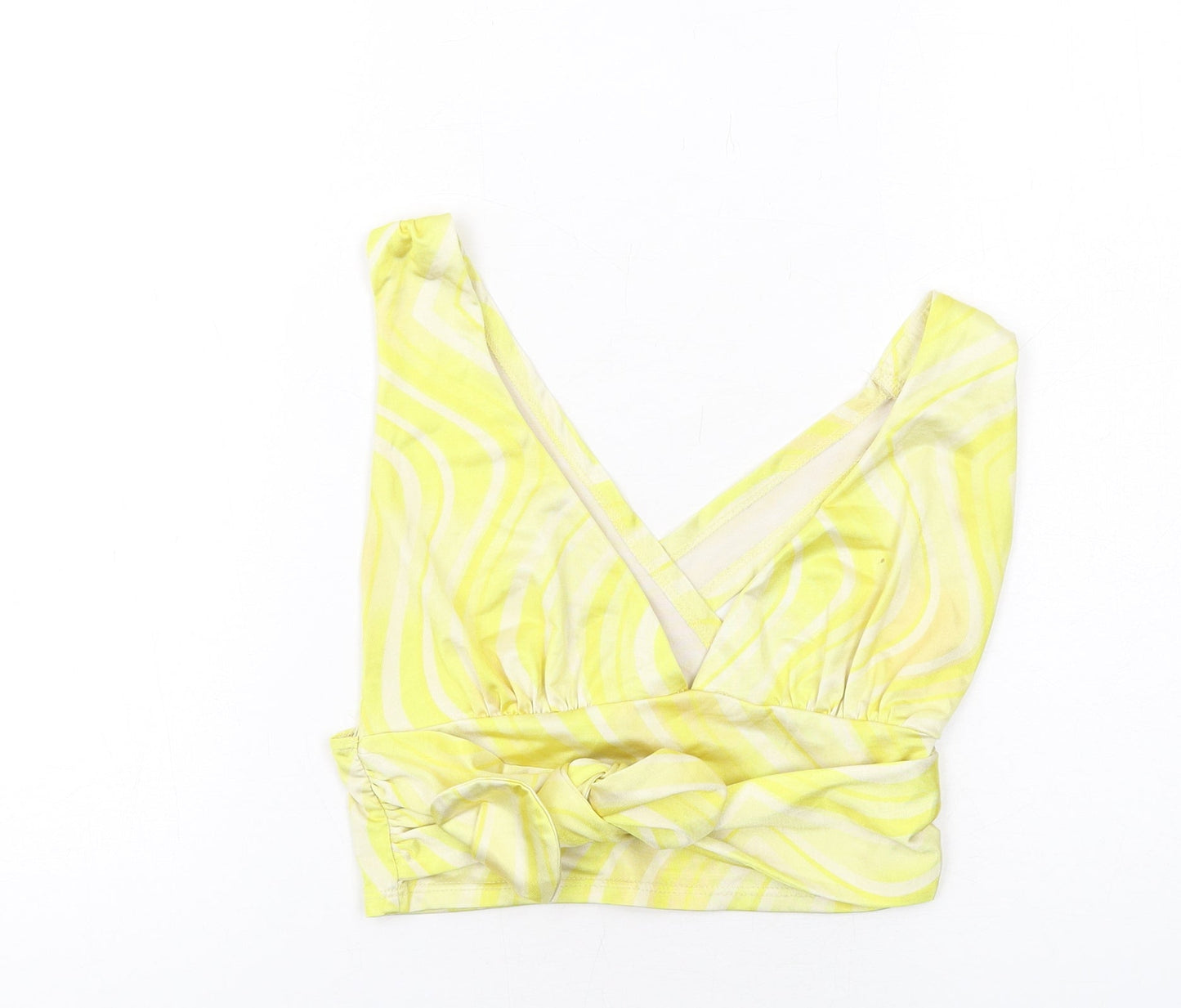 Womens UK Size S Urban Outfitters Yellow Cropped Tank