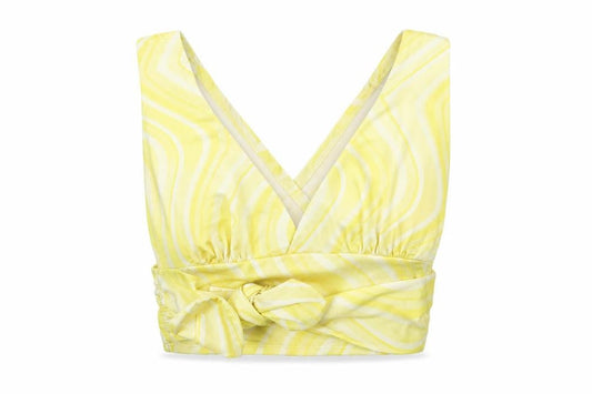 Womens UK Size S Urban Outfitters Yellow Cropped Tank
