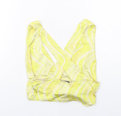 Womens UK Size S Urban Outfitters Yellow Cropped Tank