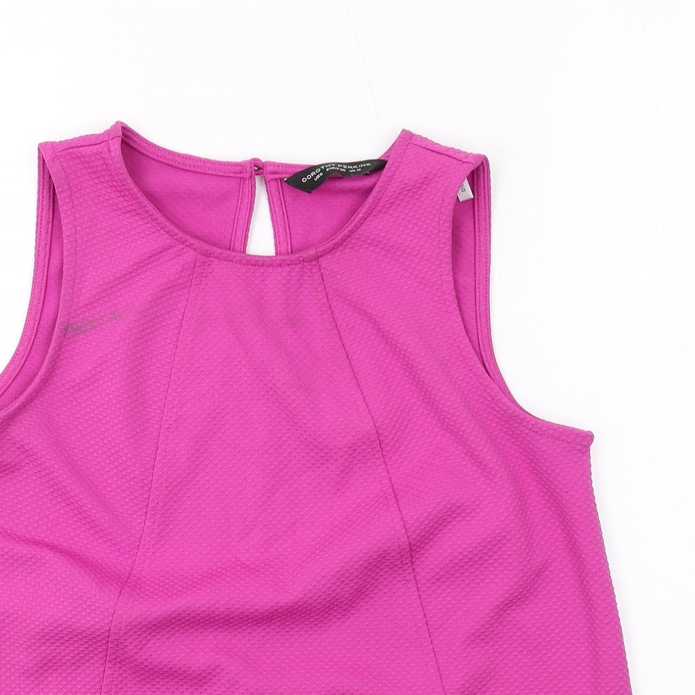 Womens UK Size 10 Dorothy Perkins Purple Basic Tank