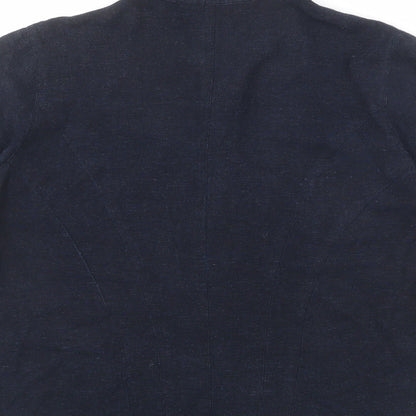Spicy Womens Blue Viscose Basic Button-Up Size 16 Collared