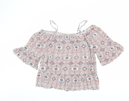 Womens UK Size 12 Marks and Spencer Multicoloured Basic Blouse