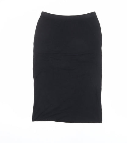 Oasis Womens Black Viscose Straight & Pencil Skirt Size XS