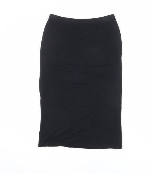 Oasis Womens Black Viscose Straight & Pencil Skirt Size XS
