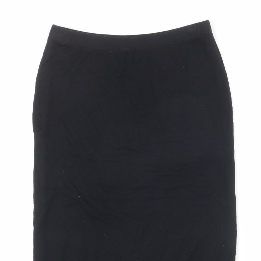 Oasis Womens Black Viscose Straight & Pencil Skirt Size XS