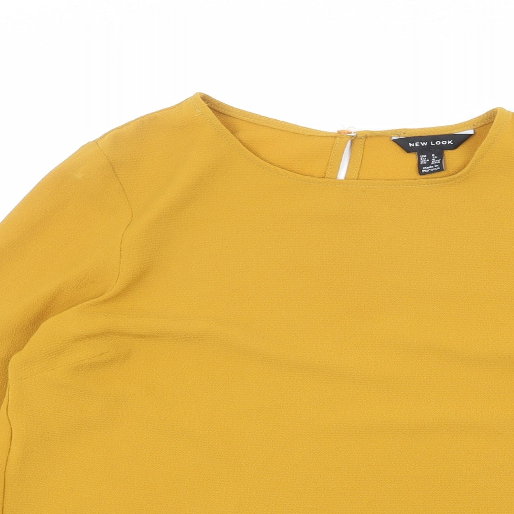 Womens UK Size 8 New Look Orange Basic Blouse