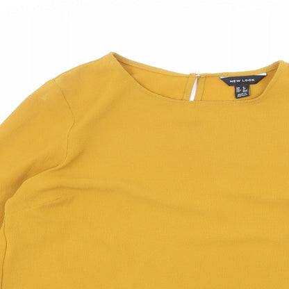 Womens UK Size 8 New Look Orange Basic Blouse