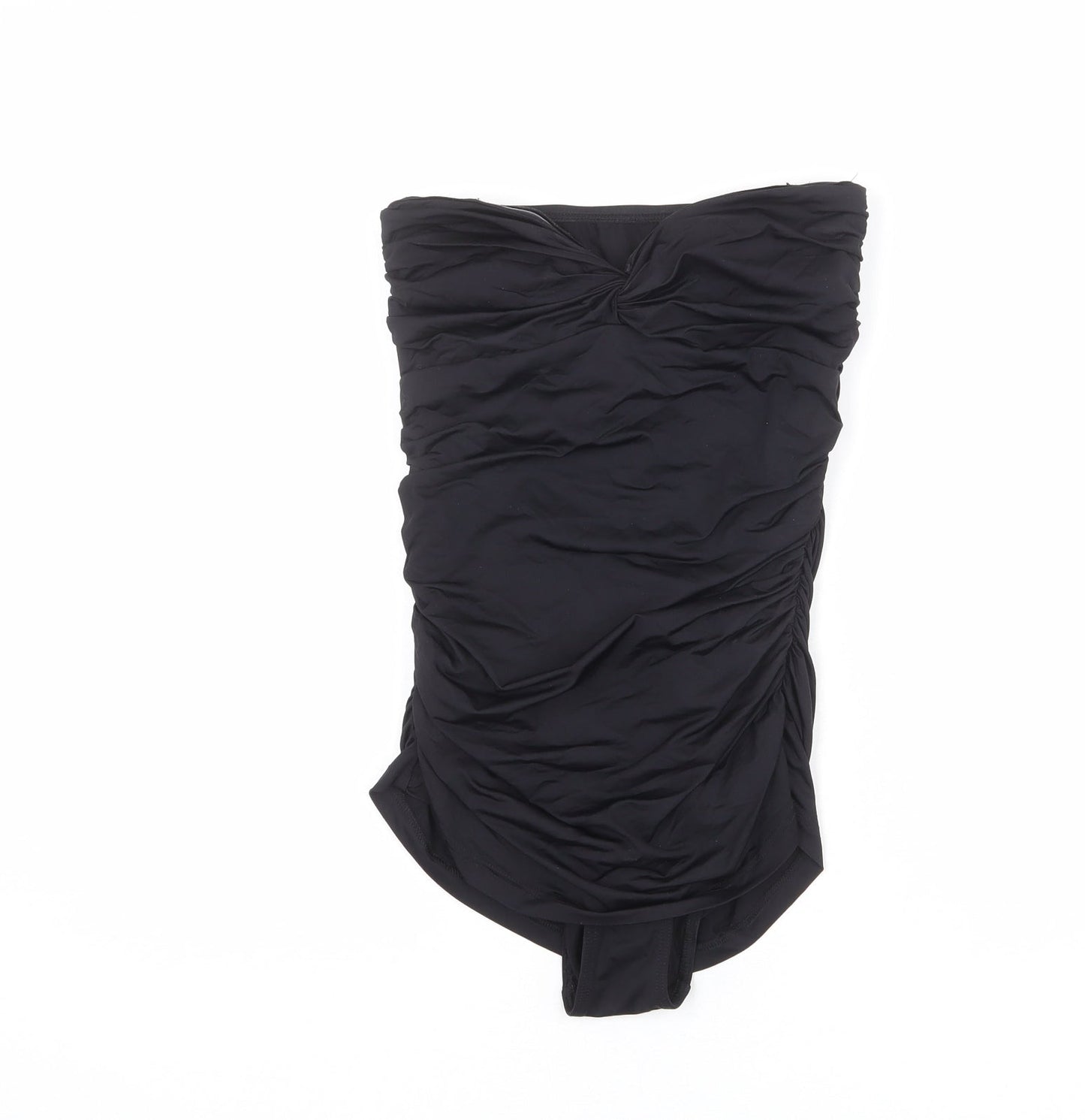 ASOS Womens Black Polyamide One Piece Size 10 - Ruched