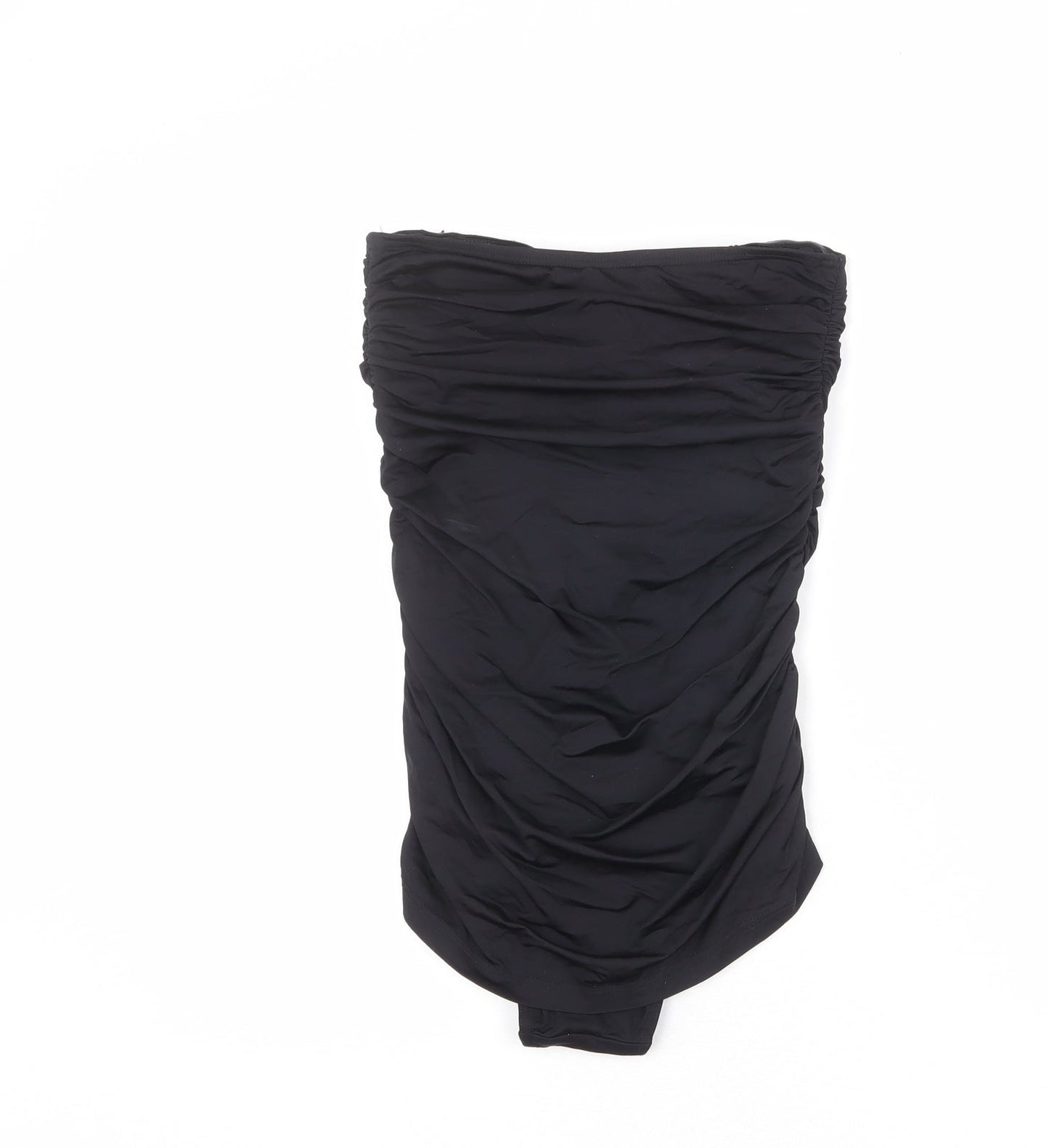 ASOS Womens Black Polyamide One Piece Size 10 - Ruched