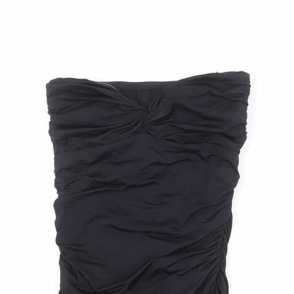 ASOS Womens Black Polyamide One Piece Size 10 - Ruched