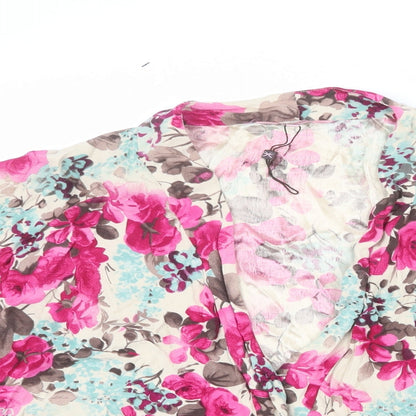 Womens UK Size M Phase Eight Beige Kimono Blouse