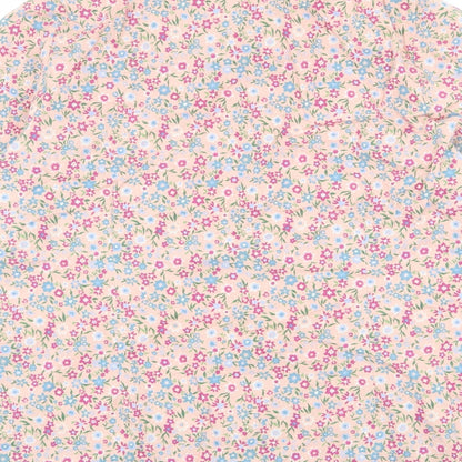 Cotton Traders Womens Pink Floral Cotton Basic Button-Up Size 22 Collared