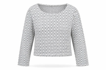 Boohoo Womens Grey Herringbone Viscose Basic T-Shirt Size 10 Round Neck