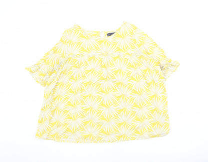 Womens UK Size 10 Marks and Spencer Yellow Basic Blouse