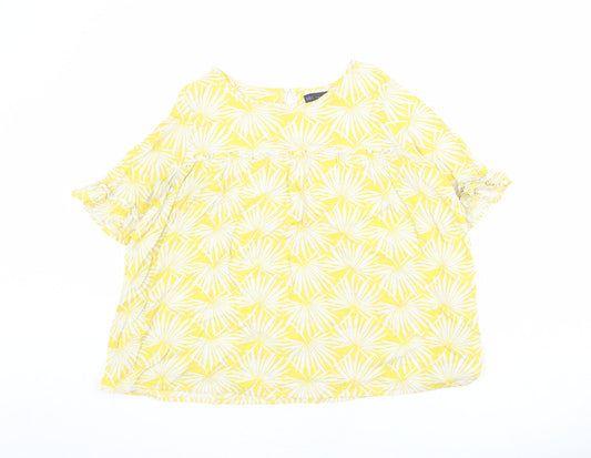 Womens UK Size 10 Marks and Spencer Yellow Basic Blouse