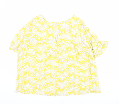 Womens UK Size 10 Marks and Spencer Yellow Basic Blouse