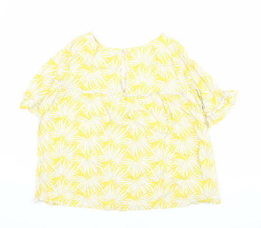 Womens UK Size 10 Marks and Spencer Yellow Basic Blouse