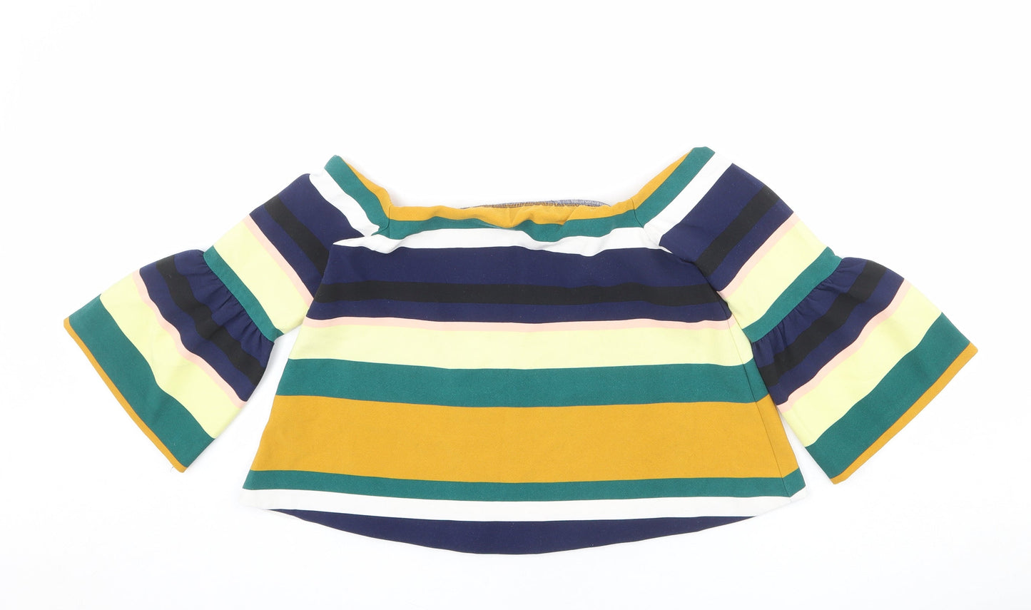 Womens UK Size M Zara Multicoloured Basic Blouse