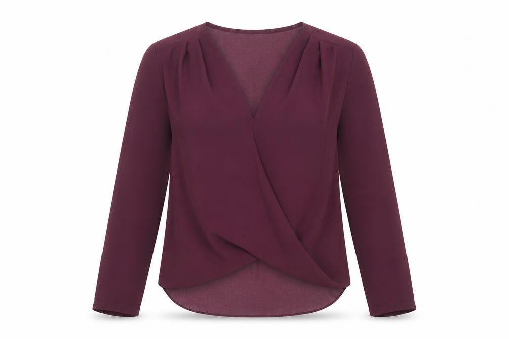 Womens UK Size 10 New Look Red Basic Blouse