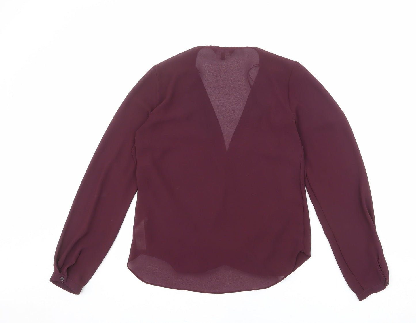 Womens UK Size 10 New Look Red Basic Blouse