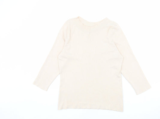 Womens UK Size L Oasis Beige Pullover Jumper