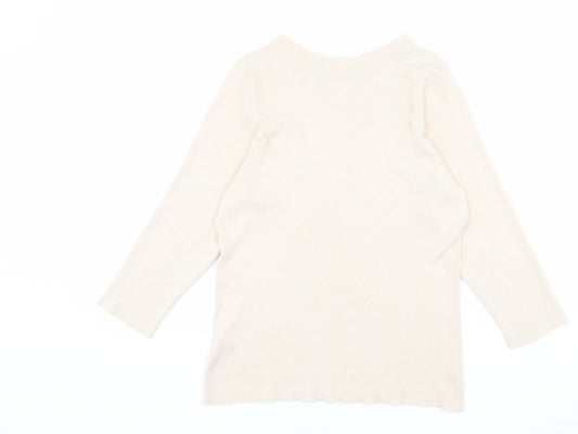 Womens UK Size L Oasis Beige Pullover Jumper