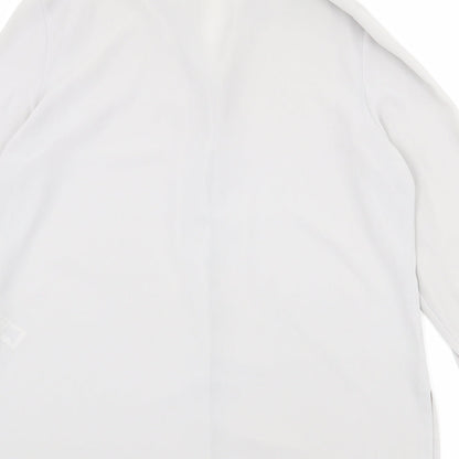 St Michael Womens Grey Polyester Basic Button-Up Size 14 Collared