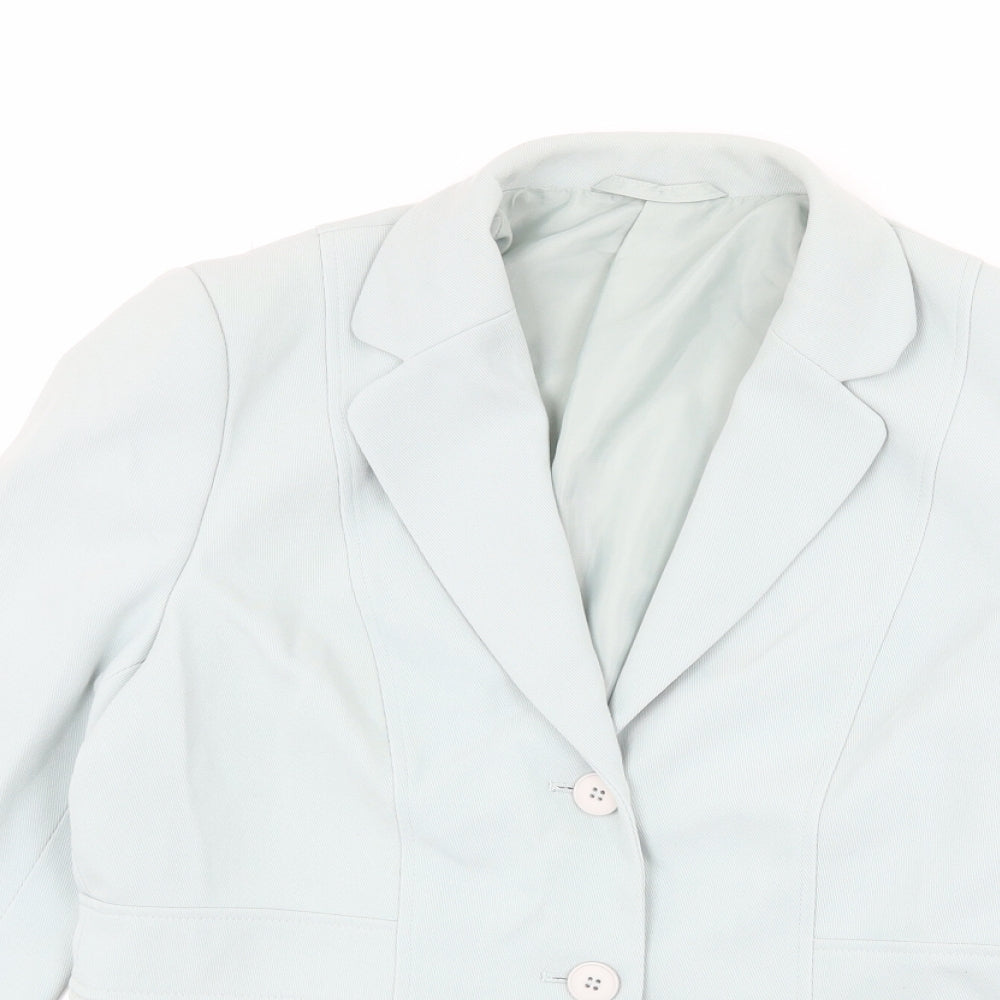 NEXT Womens Blue Polyester Jacket Blazer Size 14