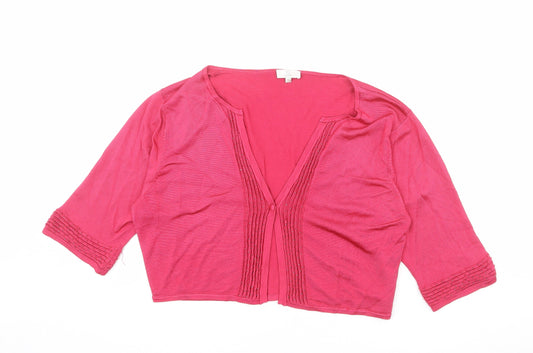 Womens UK Size XL CC Pink Cardigan Jumper