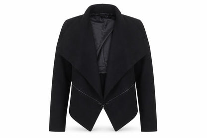 Womens UK Size S Zara Black Biker Coat