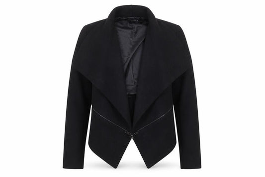 Womens UK Size S Zara Black Biker Coat