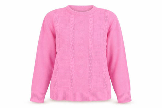 Womens UK Size M Pure & Natural Pink Pullover Jumper