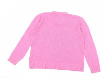 Womens UK Size M Pure & Natural Pink Pullover Jumper