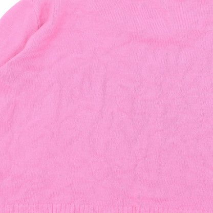 Womens UK Size M Pure & Natural Pink Pullover Jumper