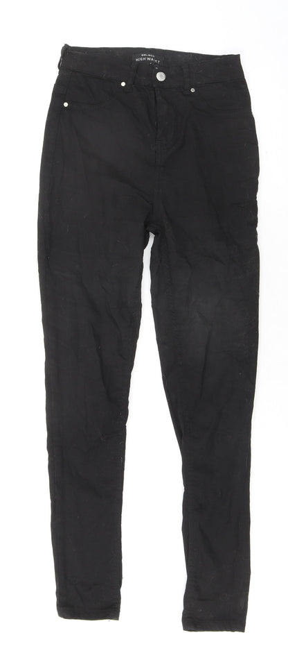 Select Womens Black Cotton Skinny Jeans Size 6 L28 in Regular Zip