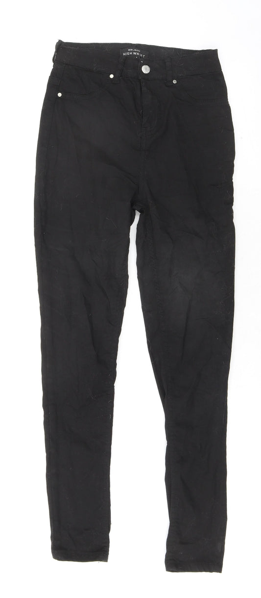 Select Womens Black Cotton Skinny Jeans Size 6 L28 in Regular Zip