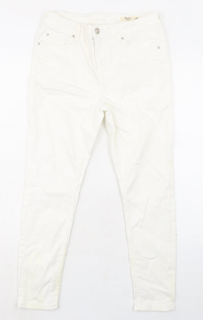 Womens UK Size 12 Marks and Spencer Regular Fit Skinny White Jeans