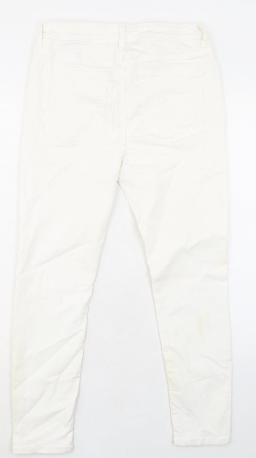 Womens UK Size 12 Marks and Spencer Regular Fit Skinny White Jeans