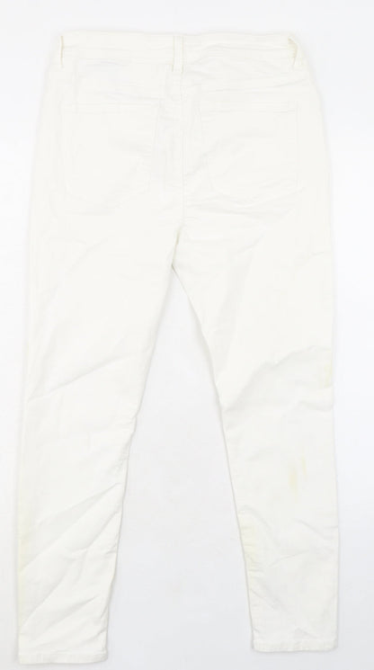 Womens UK Size 12 Marks and Spencer Regular Fit Skinny White Jeans