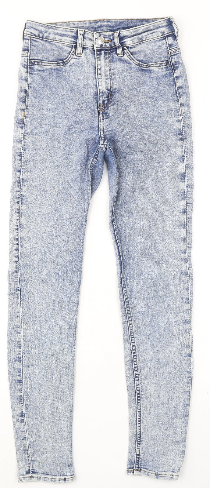 Divided by H&M Womens Blue Cotton Skinny Jeans Size 8 L29 in Regular Zip