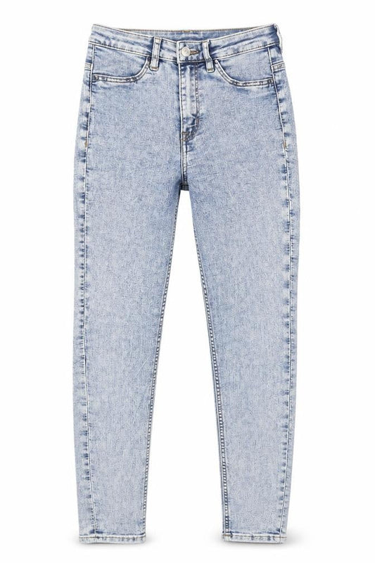Divided by H&M Womens Blue Cotton Skinny Jeans Size 8 L29 in Regular Zip