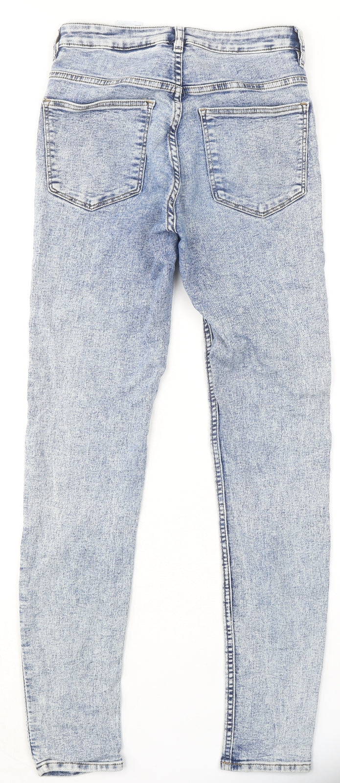 Divided by H&M Womens Blue Cotton Skinny Jeans Size 8 L29 in Regular Zip