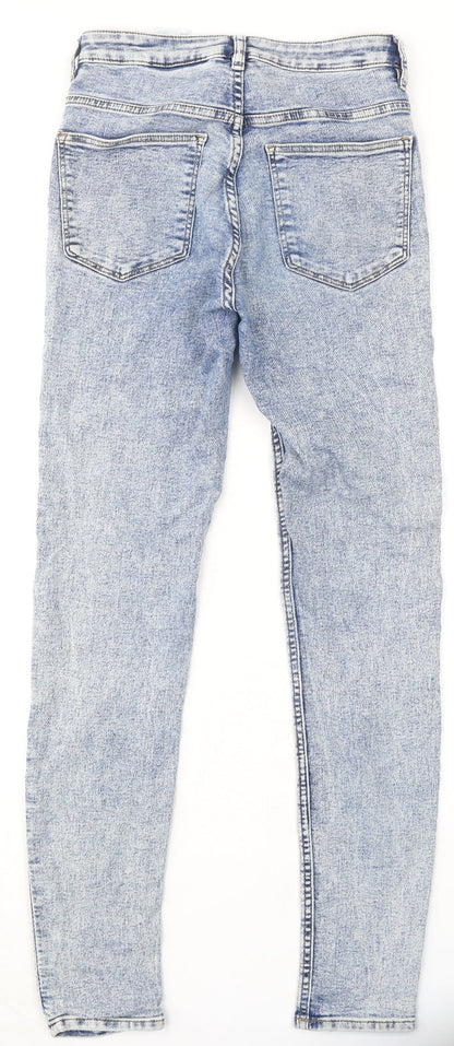 Divided by H&M Womens Blue Cotton Skinny Jeans Size 8 L29 in Regular Zip