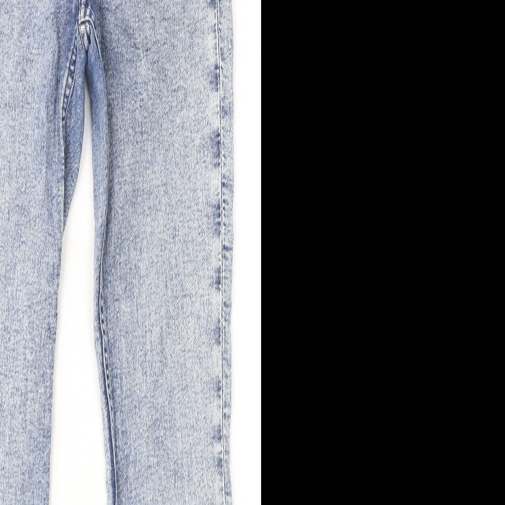 Divided by H&M Womens Blue Cotton Skinny Jeans Size 8 L29 in Regular Zip