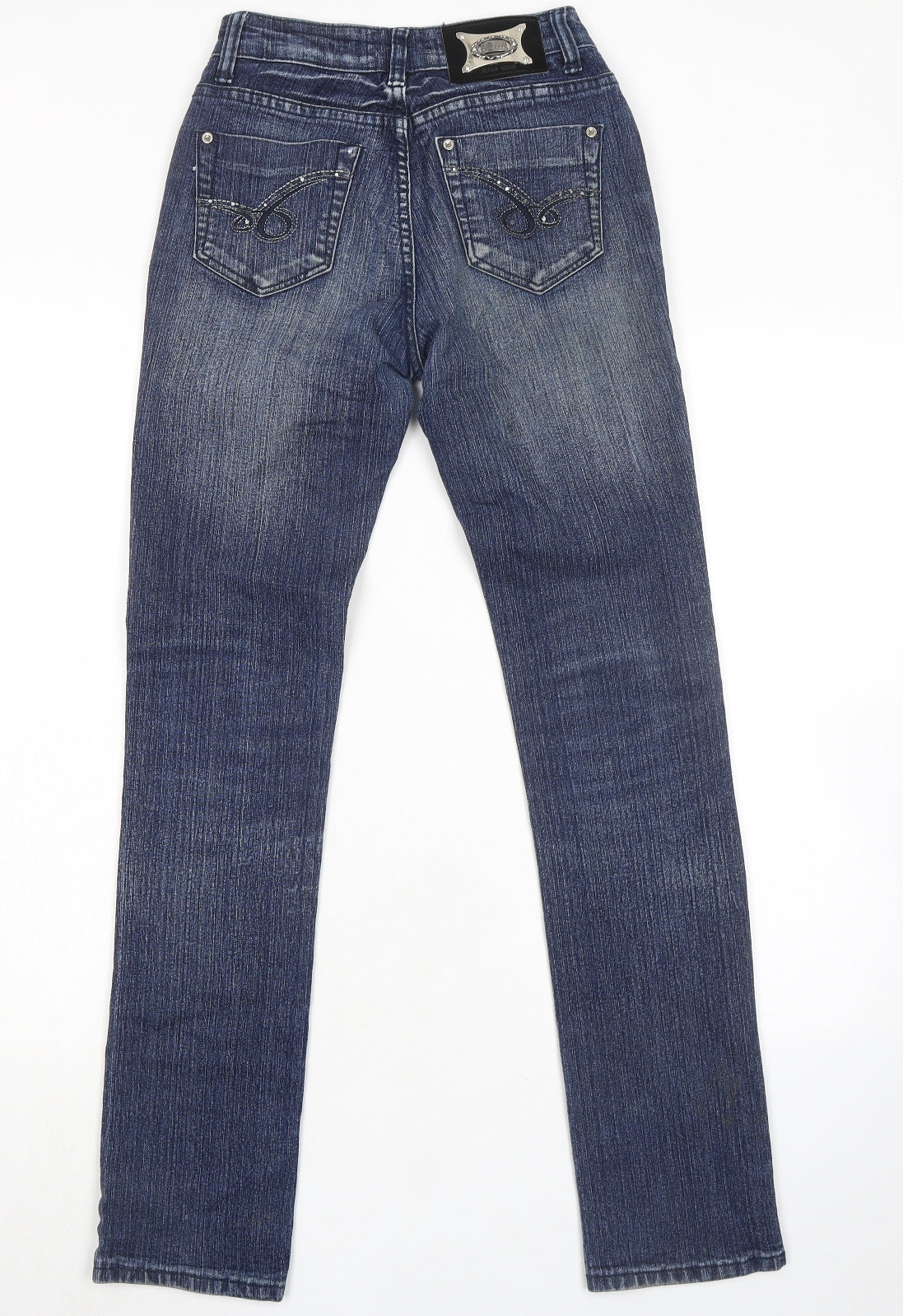 E.D.I jeans Womens Blue Cotton Skinny Jeans Size 24 in L30 in Regular Zip