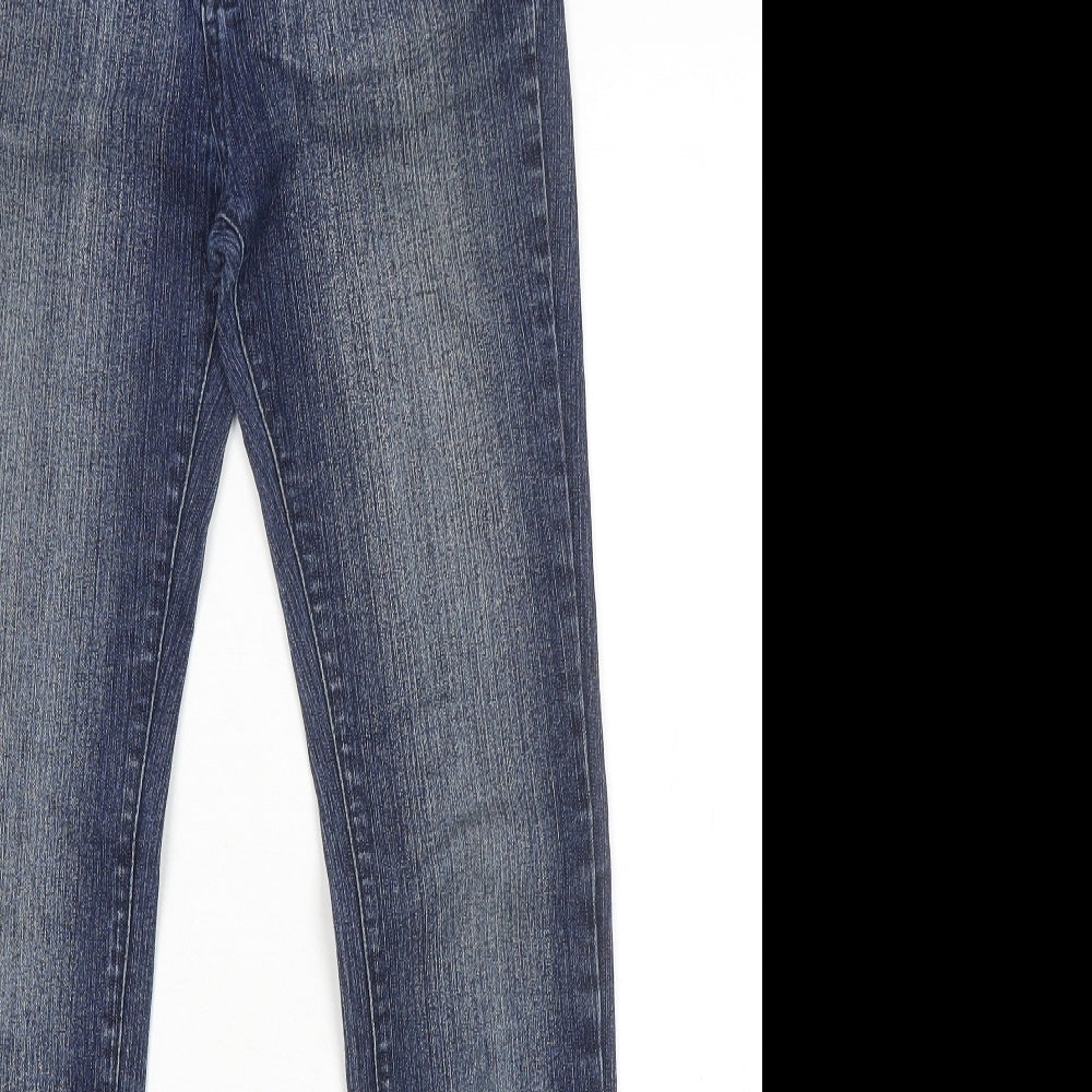 E.D.I jeans Womens Blue Cotton Skinny Jeans Size 24 in L30 in Regular Zip