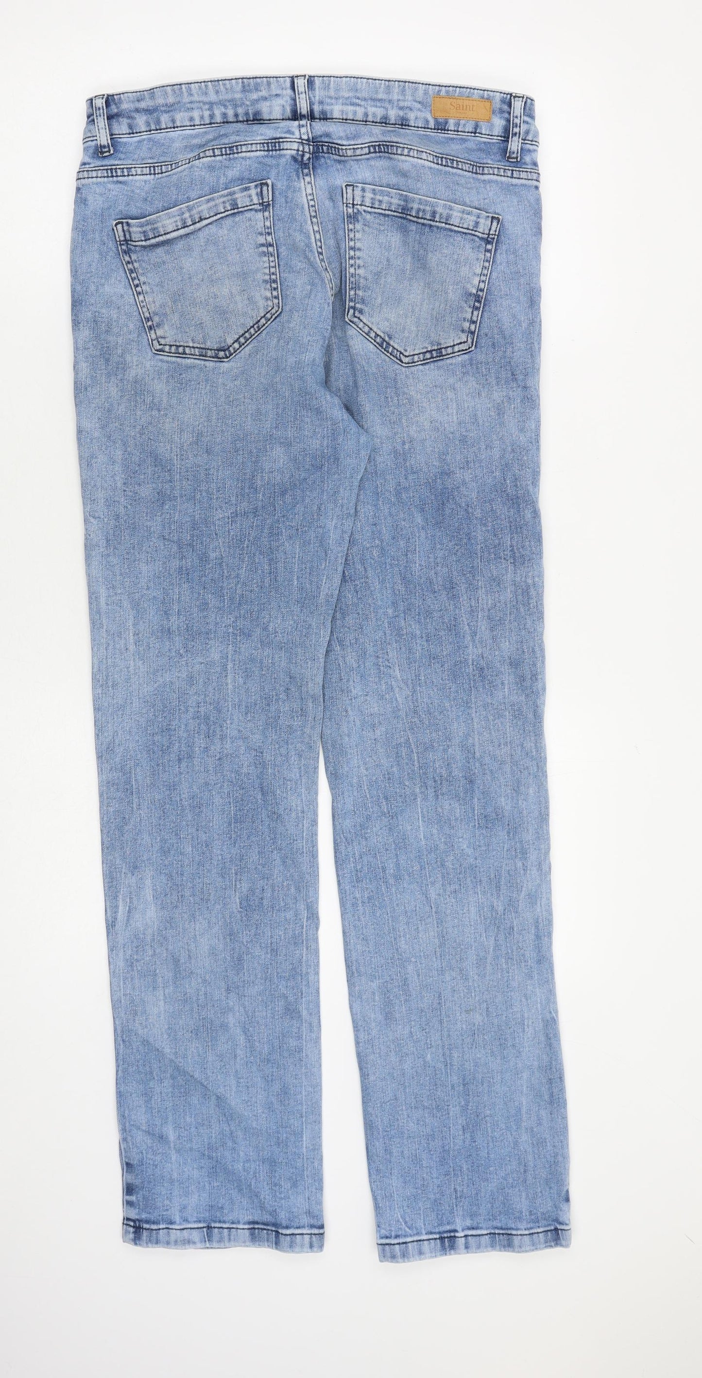 Mens UK Size 31 in Saint Tropez Clothing Regular Fit Straight Blue Jeans