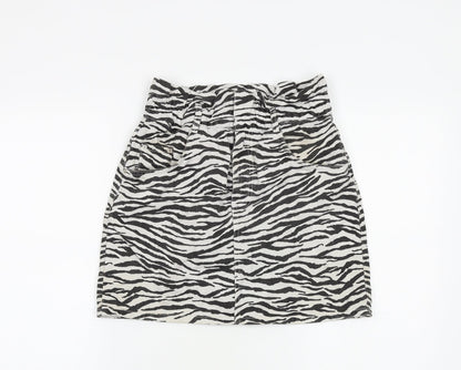 Womens UK Size S Zara A-Line Denim Skirt