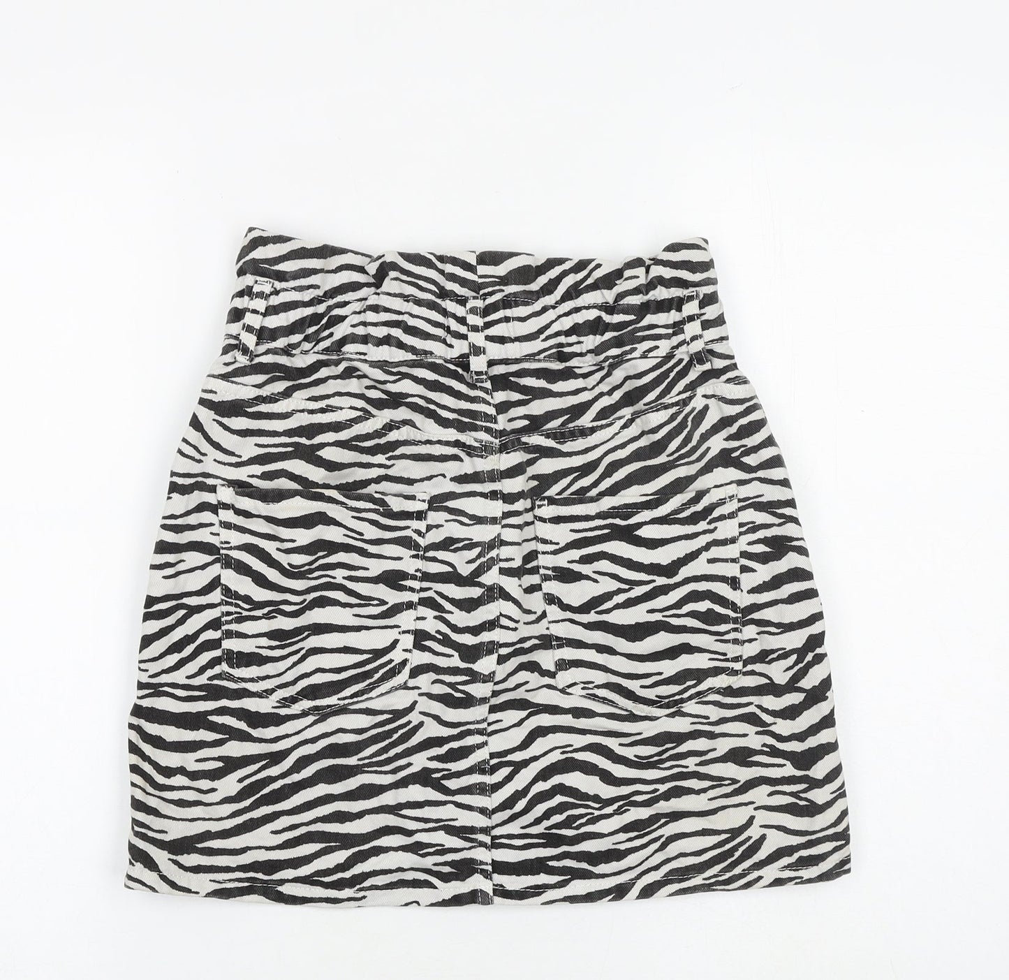 Womens UK Size S Zara A-Line Denim Skirt